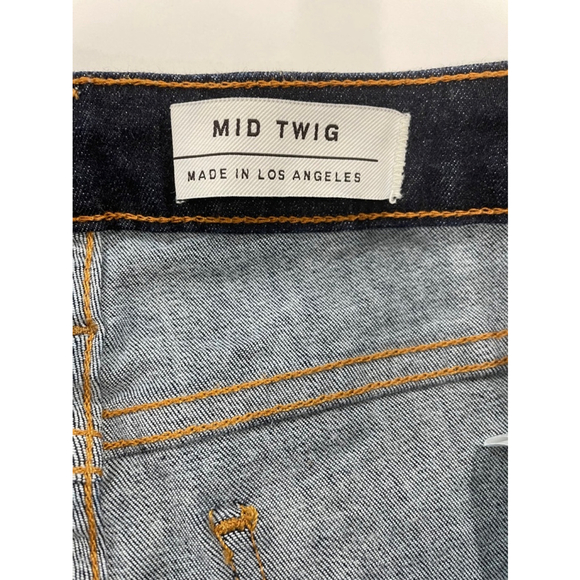 Michelle by Comune Mid-Twig Mind Rise Skinny Dark Wash Jeans leg slits Size 29 - Picture 11 of 13